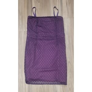 Lane Bryant Purple Crochet Dress with removable straps
